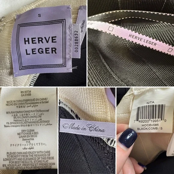 Herve Leger Marina Bandage Off The Shoulder Dress Large NWT Blush Pink - Picture 7 of 11